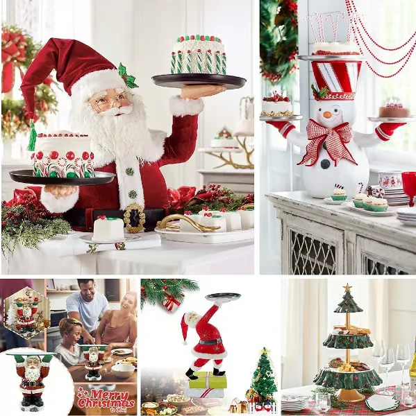 🎄🎅Christmas Snowman Treats Holder-with plate⛄