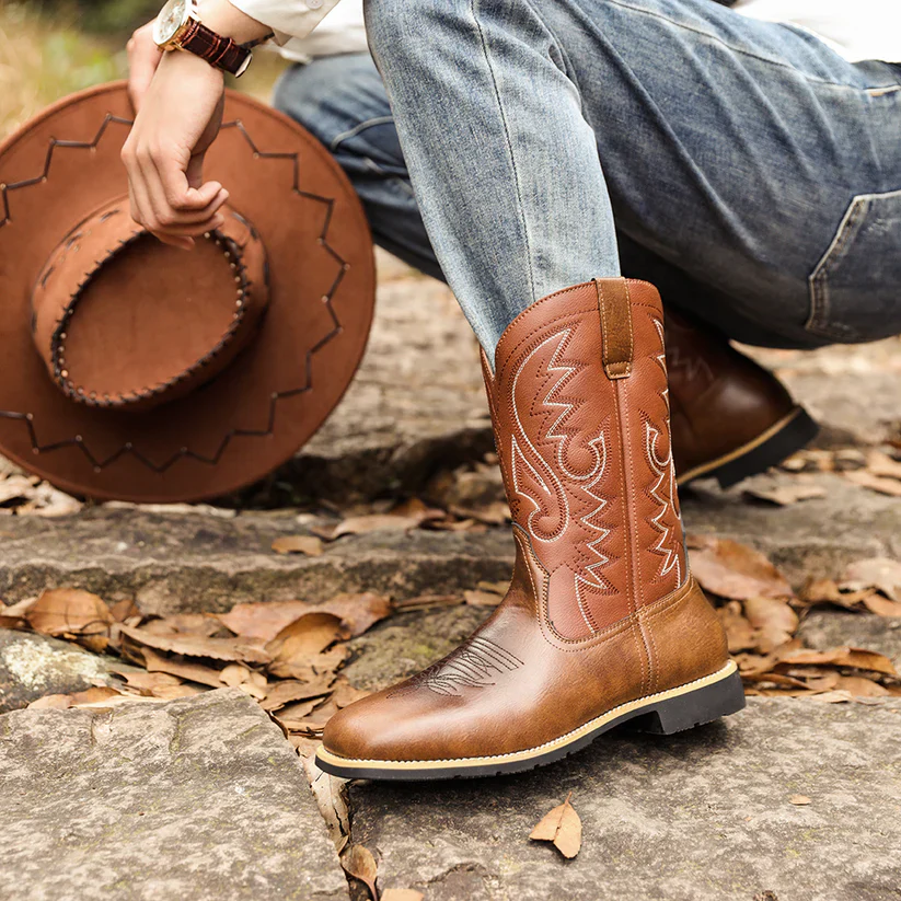🔥49% OFF💝PLUS SIZE Men's Trendy Western Style Cowboy Boots