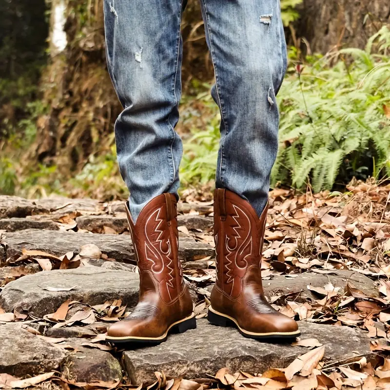 🔥49% OFF💝PLUS SIZE Men's Trendy Western Style Cowboy Boots