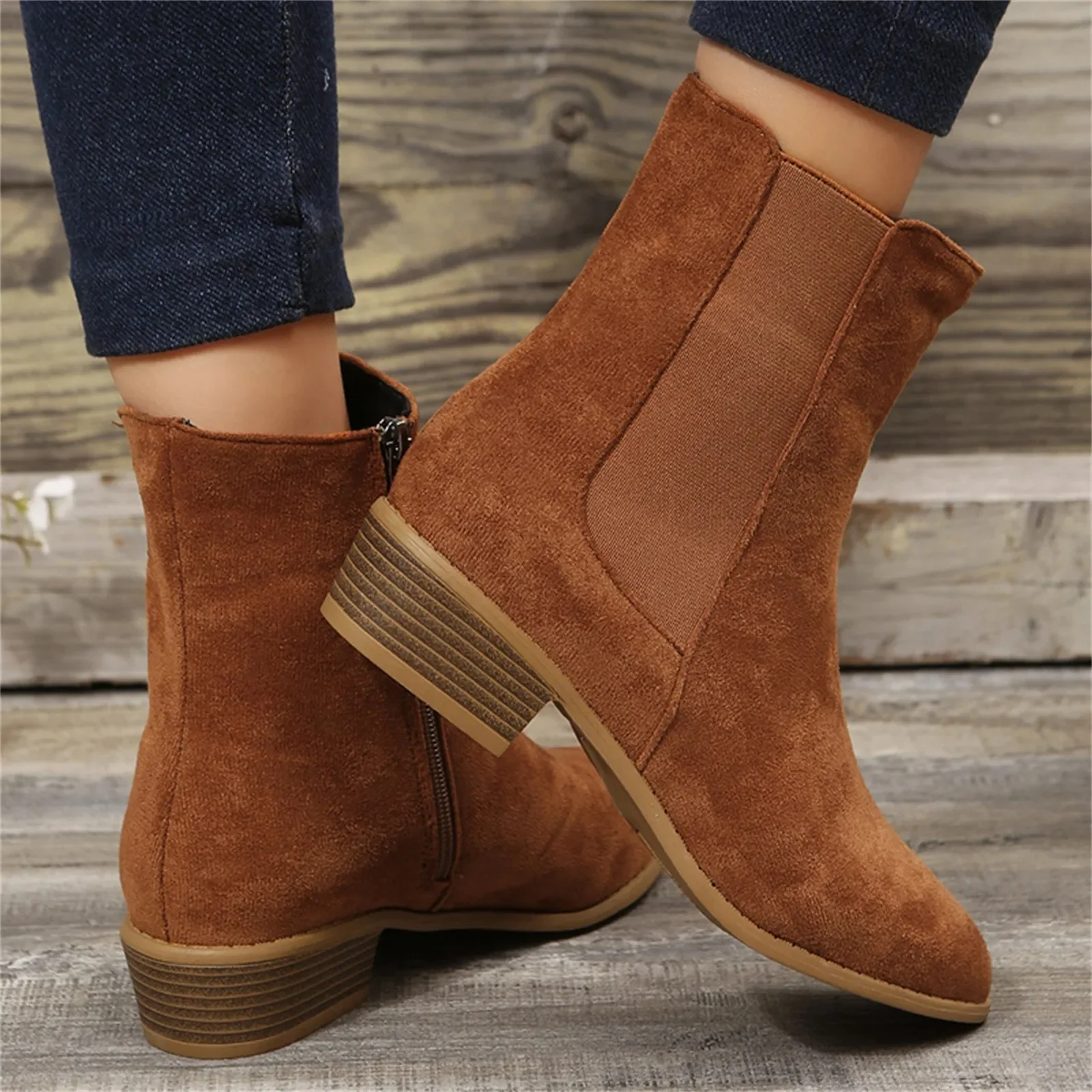 🔥49% OFF💝Women's Chunky Heel Chelsea Boots