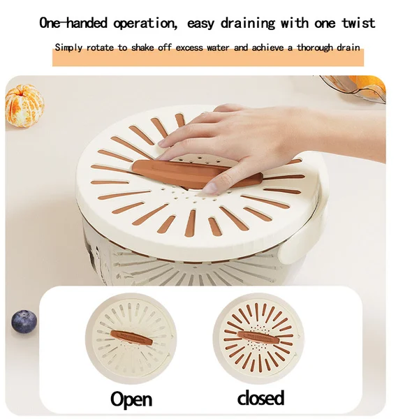 Multifunctional fruit and vegetable washing bowl