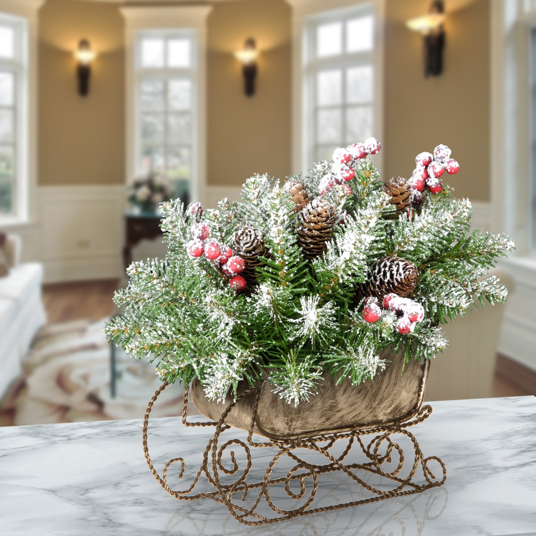 Snowy Dunhill® Fir Sleigh