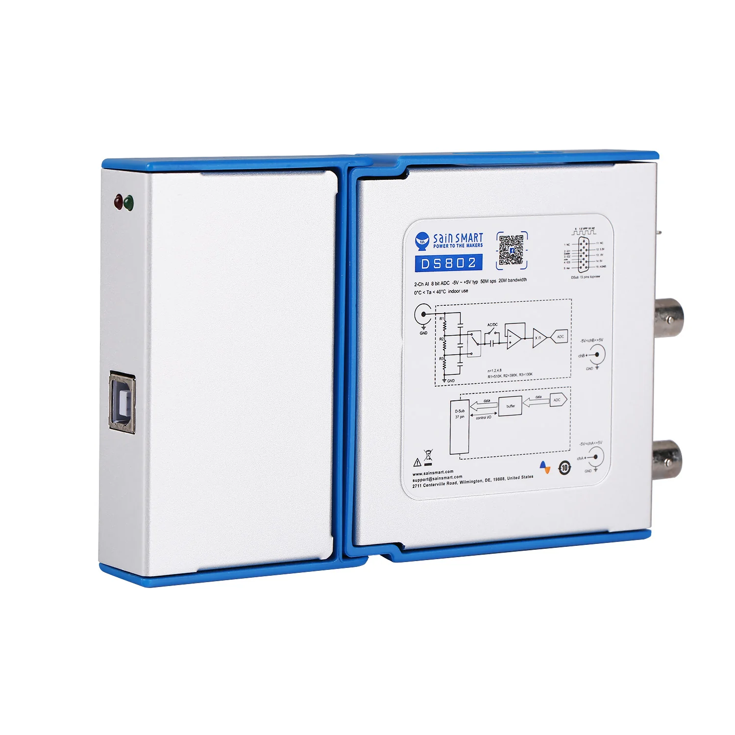 [Open Box] CNCchinese DS802 Dual Channel Virtual PC Oscilloscope