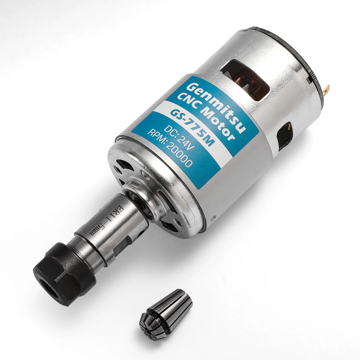 [Open Box] GS-775MR 24V 20,000 RPM Spindle + Collet Holder + Motor Noise Suppression, for 3018 Series