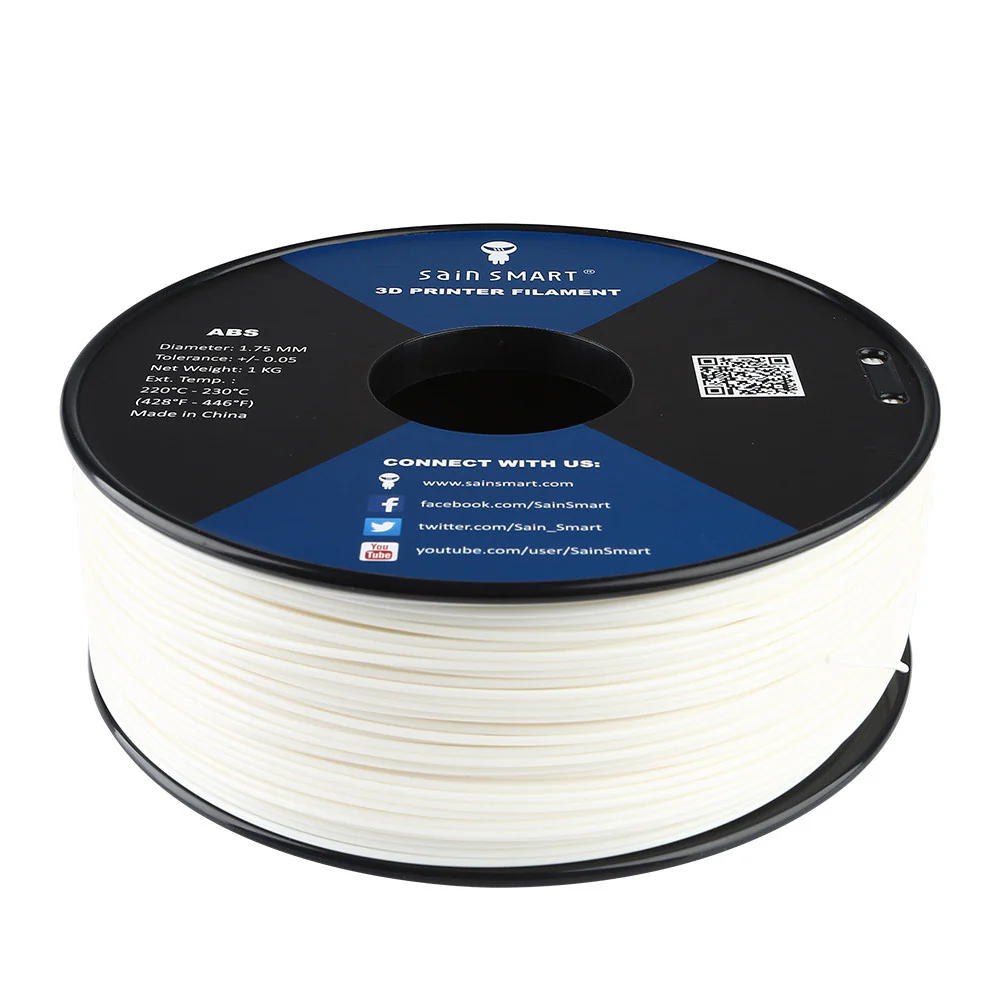 White, ABS Filament 1.75mm 1kg/2.2lb