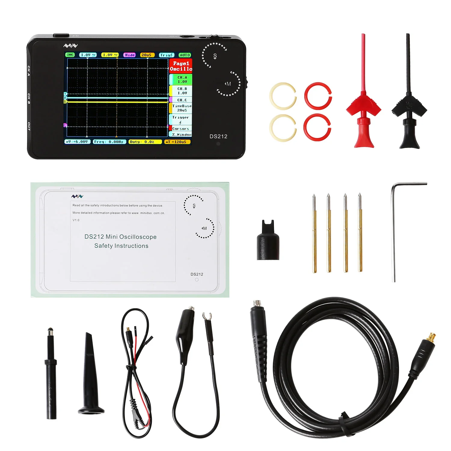 [Open Box] CNCchinese DSO212 2-CH Handheld Mini Digital Oscilloscope