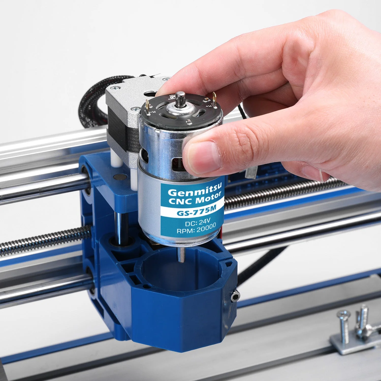 [Open Box] GS-775MR 24V 20,000 RPM Spindle + Collet Holder + Motor Noise Suppression, for 3018 Series