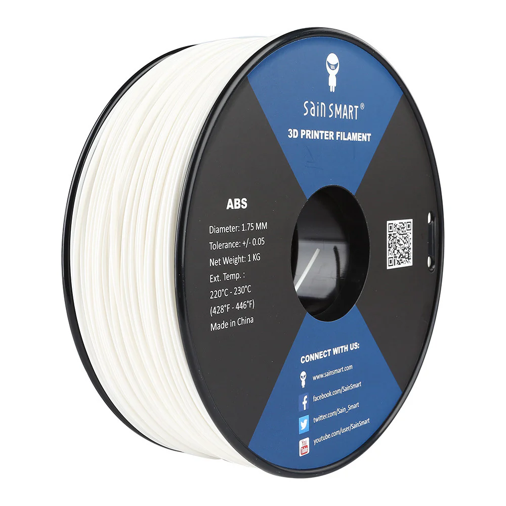 White, ABS Filament 1.75mm 1kg/2.2lb