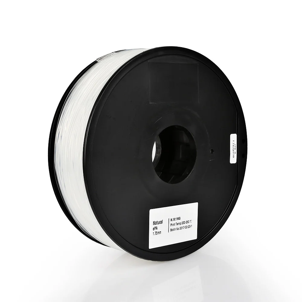 White, ePA Nylon Filament 1.75mm 1kg/2.2lb